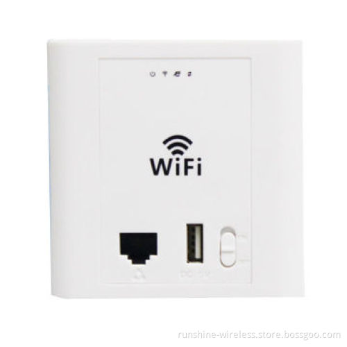 Indoor 300mbps 2T2R mini in wall USB wireless access point for hotel or enterprise